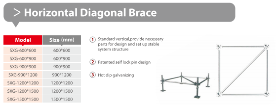 Horizontal Diagonal Brace