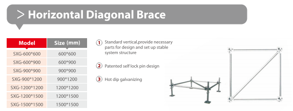 Horizontal Diagonal Brace